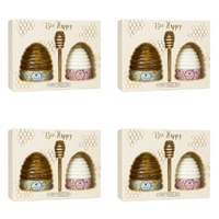 Lulu Grace Bee Happy Hand Wash & Hand Lotion 310mL Gift Set 3pc with Honey Dipper Bundle of 4