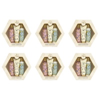 Lulu Grace Bee Happy Body Wash, Body Lotion & Hand Cream Gift Set 3pc Wildflower Honey Bundle of 6