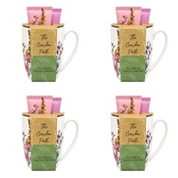 Lulu Grace The Garden Path Tea-Break Hand Care Mug Set with Hand Cream 60mL & Barrier Cream 60mL Bundle of 4