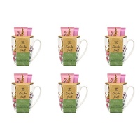Lulu Grace The Garden Path Tea-Break Hand Care Mug Set with Hand Cream 60mL & Barrier Cream 60mL Bundle of 6