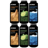 Crewman Body Powder 200g 6 Pack Sandalwood Amber Cedarwood Bergamot Ocean Breeze