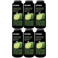 Crewman Cedarwood Bergamot Body Powder 200g 6 Pack Mens Deodorising Powder