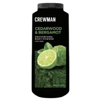 Crewman Cedarwood & Bergamot Body Powder For Men 200g Deodorising