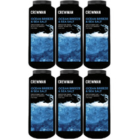 Crewman Ocean Breeze Sea Salt Body Powder 200g 6 Pack Mens Deodorising Powder