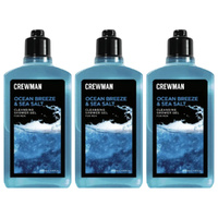 Crewman Ocean Breeze Sea Salt Shower Gel 250ml 3 Pack Mens Body Wash