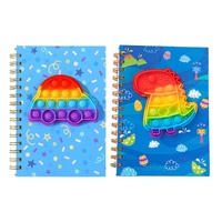 Push Pop Fidget Notebook Boys Rainbow or Dinosaur
