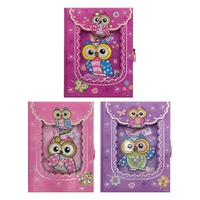Owl Diary with Heart Lock