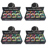 Metal Wire Puzzles Counter Display of 24 Bundle of 4