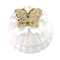 Ceramic Trinket Box Butterfly 8.3 x 6.8cm