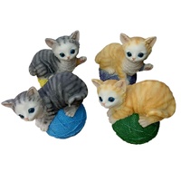 Cat on Ball of Yarn Figurine Assorted