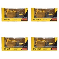 Die-Cast Excavator 1:50 Scale Construction Vehicle Toy Pack of 4