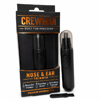 Crewman Nose and Ear Hair Trimmer Battery Powered Grooming Tool with Brush