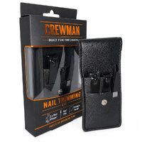 Crewman Nail Trimming Kit 2 Nail Clippers File and Storage Pouch