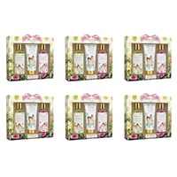 Lulu Grace Sweet Pea & Pear Bath Gift Set Shower Gel 200mL, Bubble Bath 200mL & Body Lotion 110mL Bundle of 6