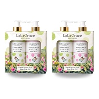 Lulu Grace Sweet Pea & Pear Hand Wash 300mL & Hand Lotion 300mL Hand Care Set Bundle of 2
