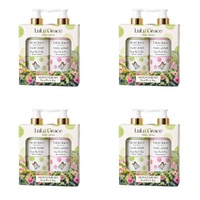 Lulu Grace Sweet Pea & Pear Hand Wash 300mL & Hand Lotion 300mL Hand Care Set Bundle of 4