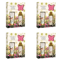 Lulu Grace Sweet Pea & Pear Bath Gift Set Shower Gel 200mL, Body Lotion 110mL & Butterfly Bath Fizzer 60g Bundle