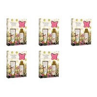 Lulu Grace Sweet Pea & Pear Bath Gift Set Shower Gel 200mL, Body Lotion 110mL & Butterfly Bath Fizzer 60g Bundle