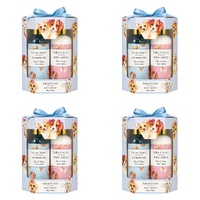 Lulu Grace Lily & Cotton Shower Gel 150mL, Body Lotion 150mL & Netting Sponge Gift Set Bundle of 4