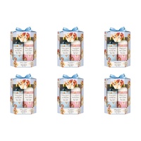 Lulu Grace Lily & Cotton Shower Gel 150mL, Body Lotion 150mL & Netting Sponge Gift Set Bundle of 6