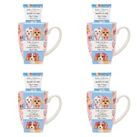 Lulu Grace Lily & Cotton Tea-Break Hand Care Set Mug & Hand Cream 100mL Bundle of 4