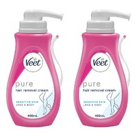 Veet Hair Removal Cream Sensitive Skin 400mL Pack of 2