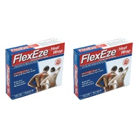 FlexEze Reusable Heat Wrap with 2 Heat Patches Pack of 2
