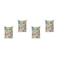 LA LA LAND Tea Towel Coastal Breeze 64cm Pack of 4