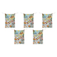 LA LA LAND Tea Towel Coastal Breeze 64cm Pack of 5