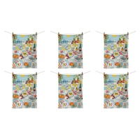 LA LA LAND Tea Towel Coastal Breeze 64cm Pack of 6