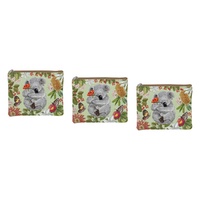 LA LA LAND Coin Purse Botanical Beauty 14 x 14cm Pack of 3