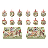 LA LA LAND Mini Bauble Box Set Botanical Beauty 6 Piece Set Pack of 2
