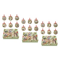 LA LA LAND Mini Bauble Box Set Botanical Beauty 6 Piece Set Pack of 3