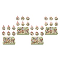 LA LA LAND Mini Bauble Box Set Botanical Beauty 6 Piece Set Pack of 4