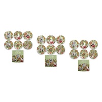 LA LA LAND Coaster Set Botanical Beauty 6 Piece Set Pack of 3