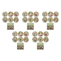 LA LA LAND Coaster Set Botanical Beauty 6 Piece Set Pack of 5