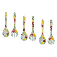 LA LA LAND Salad Servers Coastal Breeze 2 Piece Set Pack of 3