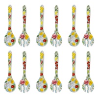 LA LA LAND Salad Servers Coastal Breeze 2 Piece Set Pack of 6