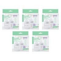New Beginnings Glass Bottle with Outer Silicone 120mL Twin Pack Bundle of 5