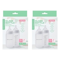 New Beginnings Glass Bottle with Outer Silicone 240mL Twin Pack Bundle of 2