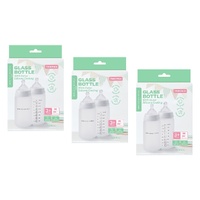 New Beginnings Glass Bottle with Outer Silicone 240mL Twin Pack Bundle of 3