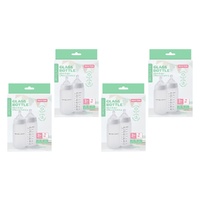 New Beginnings Glass Bottle with Outer Silicone 240mL Twin Pack Bundle of 4