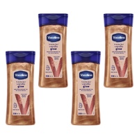 Vaseline Shimmer Body Oil Vanilla Glow 2 Pack of 4