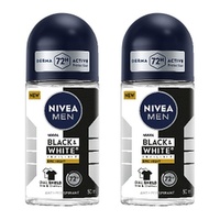 Nivea Men Black & White Invisible Epic Night Roll-On 50mL Pack of 2