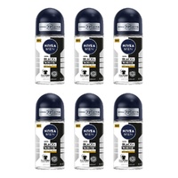 Nivea Men Black & White Invisible Epic Night Roll-On 50mL Pack of 6