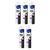 NIVEA Deo Aero Invisible Black & White Authentic 250mL Pack of 5