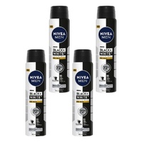 Nivea Men Black & White Invisible Epic Night Aerosol 250mL Pack of 4