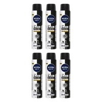 Nivea Men Black & White Invisible Epic Night Aerosol 250mL Pack of 6
