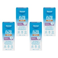 Dermal Therapy Oil Free Face Sunscreen SPF 50+ 50mL Pack of 4