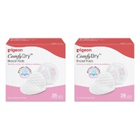 Pigeon Comfy Feel Breast Pad 36 Pack Bundle of 2